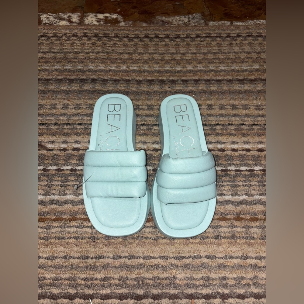 Beach • Blue Sandals (NWOT)